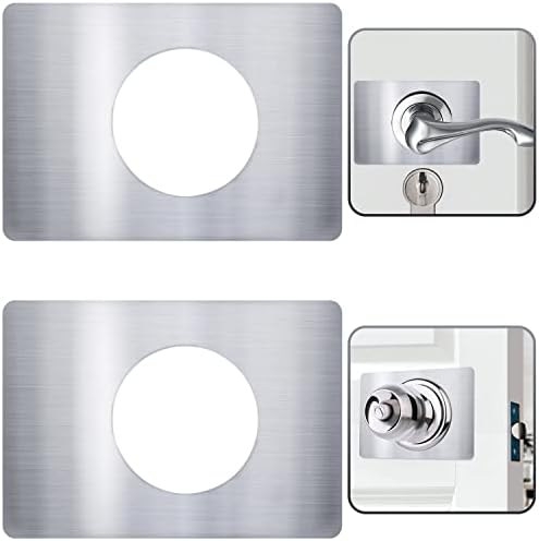 Exceptional Door Lock Reinforcement Plate Silver 2 Pack
