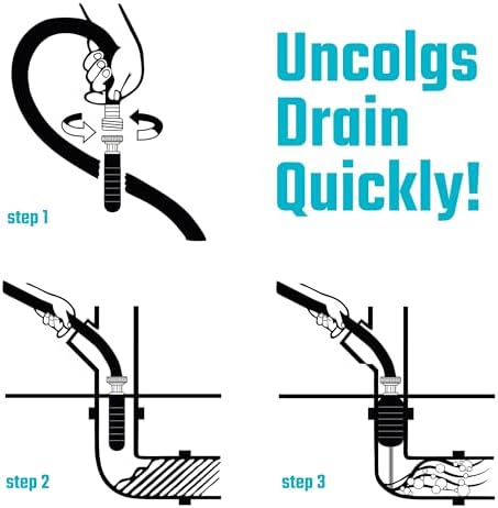 DURATECH Drain Bladder for 1 to 2 Pipes Effortless Drain Cleaning