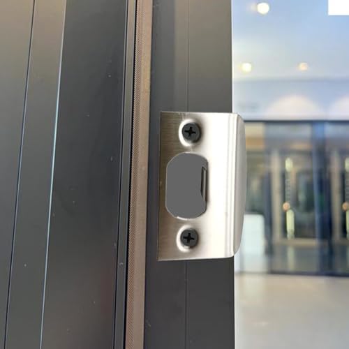 10-Piece Stainless Steel Door Strike Plate Kit for Deadbolt Replacement