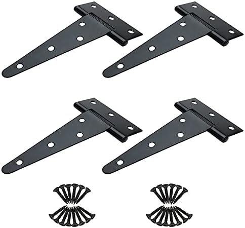 4-Piece Rust-Proof T-Strap Hinges for sheds Barns and more
