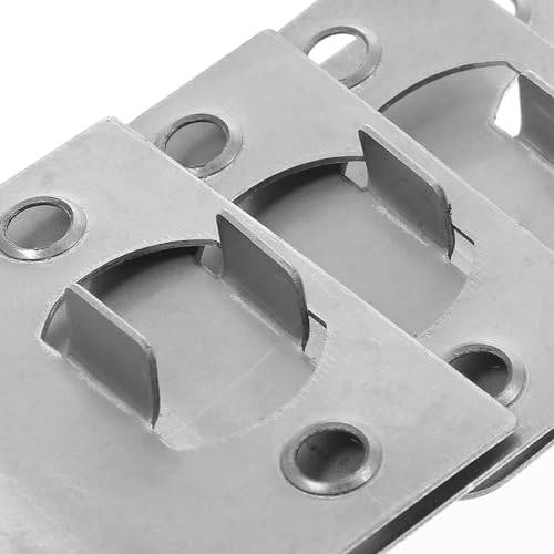 Veemoon 12-Piece Stainless Steel Door Strike Plate Kit Exterior Door Reinforcement for Home Security