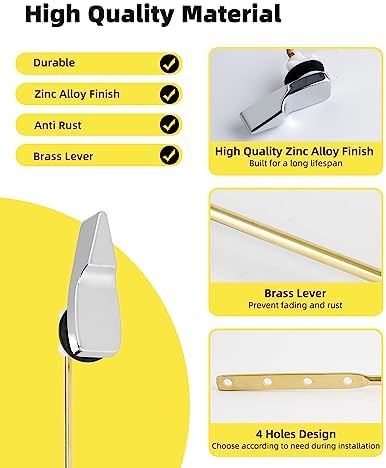 Reliable Replaceable Toilet Handle Set for Home Commercial Use