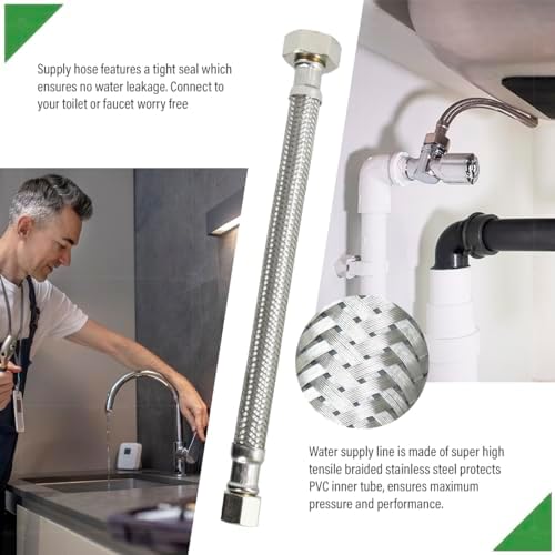 Sturdy Stainless Steel Faucet Hose 30 Length 4-Pack