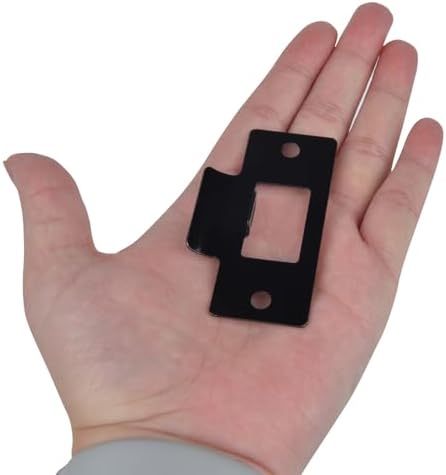 10PCS Universal Door Strike Plate with Screw Stainless Steel Deadbolt Covers Door Reinforcement Kit Black