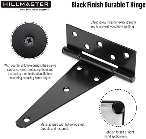 Rugged shed door hinges for wooden fences and more