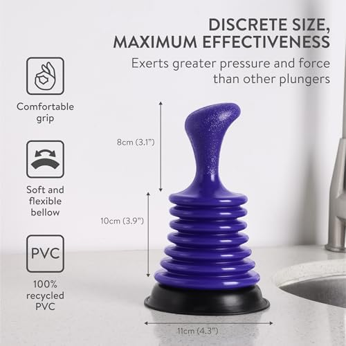 Mi Kubla Small Sink Plunger - Strong Fast unclogger
