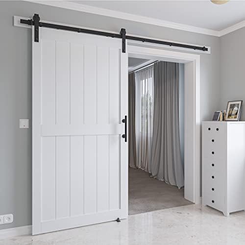 COSHOMER 44x84in PVC Barn Sliding Door Kit