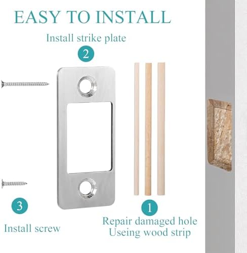 Secure Door Lock Repair Kit with 8 screws and 3 dowels for Homeowners