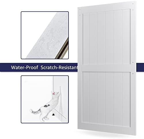 COSHOMER 44x84in PVC Barn Sliding Door Kit
