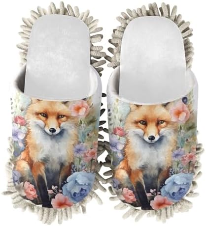 White Watercolor Mop Slippers