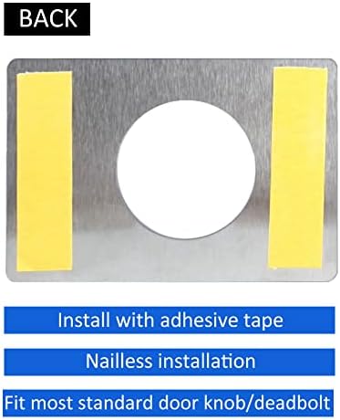 MOSECYOU Door Repair Kit Stainless Steel Door Reinforcement for Knobs Deadbolts Set of 4