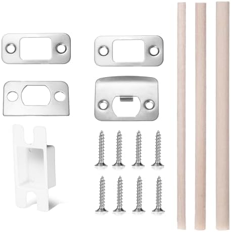 Yolev 2PCS Door Lock Strike Plate with Spacer Shim