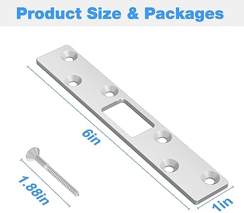 RO6G 72001 2 Set Satin Nickel Lock Strike Plate with Screws