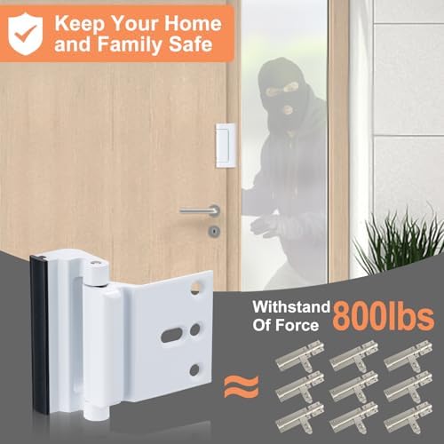2-Pack Home Security Door Lock Childproof 3 Stop 800 lbs Force Replacement