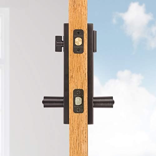 Baldwin Spyglass Entry Door Set with SmartKey Re-Key Technology and Matte Black Finish