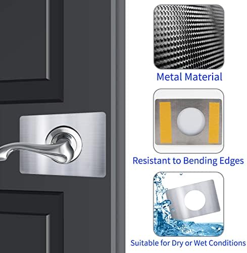 Exceptional Door Lock Reinforcement Plate Silver 2 Pack
