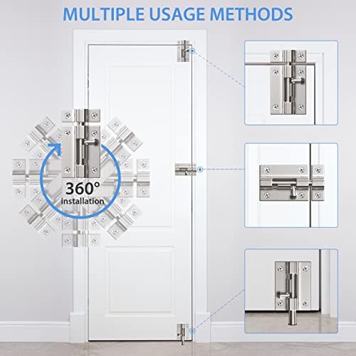 CRANACH Heavy-Duty Door Slide Latch Lock with 12 Screws
