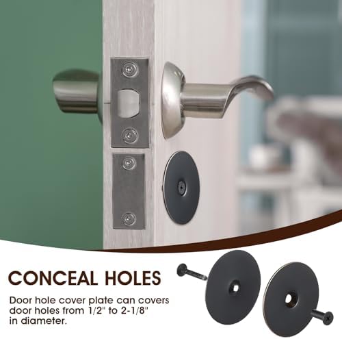 Pelopy Door Hole Filler Plate 2-58 Matte Black