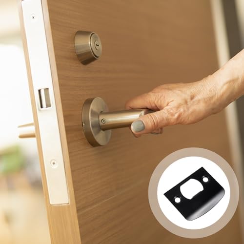 Stainless Steel Deadbolt Strike Plate Kit