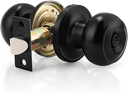 Probrico Black Keyless Door Knobs Privacy Secure and Reliable
