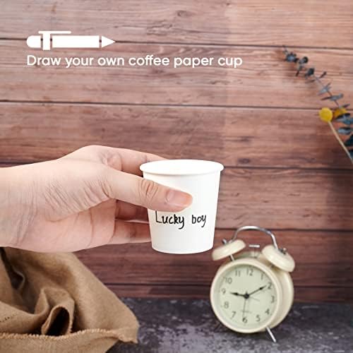 500 x 4oz White Disposable Coffee Cups for Parties Picnics Travel