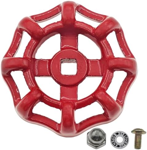 BOKWORE Cast Iron Outdoor Faucet Handle Red 7mm x 7mm replacement Durable and Easy to Use