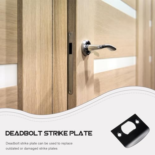 Stainless Steel Black Door Reinforcement Kit with 16 Deadbolt Strike Plates