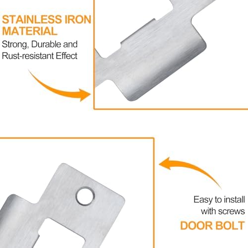 FUCIHOMA 6PCS Universal Door Strike Plate with Screws