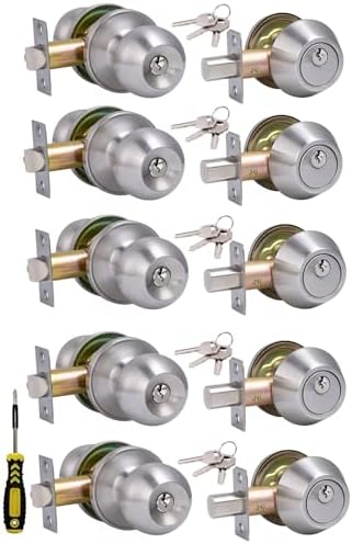 Lanwandeng Front Door Knobs Combo Set