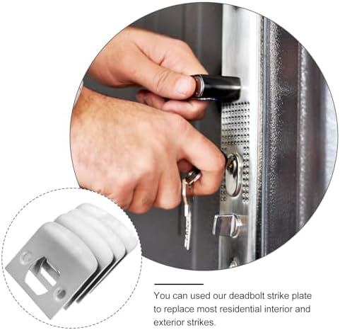 Veemoon 12-Piece Stainless Steel Door Strike Plate Kit Exterior Door Reinforcement for Home Security