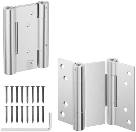 Ranbo 5-Inch DV304 vandal Resistant Door Hinge Set with Spring Adjustment