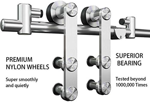 Stainless Steel Barn Door Hardware Kit