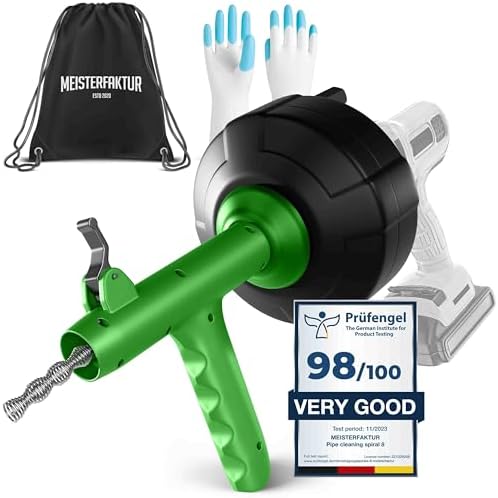 Drain Snake 40 Auto-Feeding 25FT Effortless Drain Unblocking Eco-Friendly