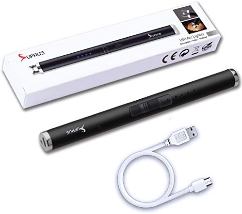 SUPRUS USB Type C Rechargeable Flameless Lighter with LED Battery Display