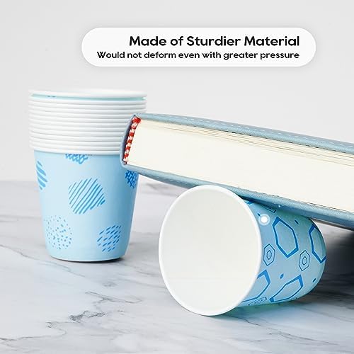 Perfect 3 oz Disposable Cups Blue Design 800-Pack for Parties Travel