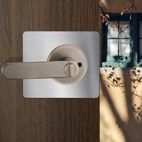 Uonlytech 4PCS Door Lock Repair Board Stainless Steel Door Plate Covers Deadbolt Cover Kick Plate for Home Improvement