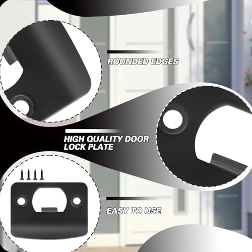 8-Piece Stainless Steel Door Strike Plate Set