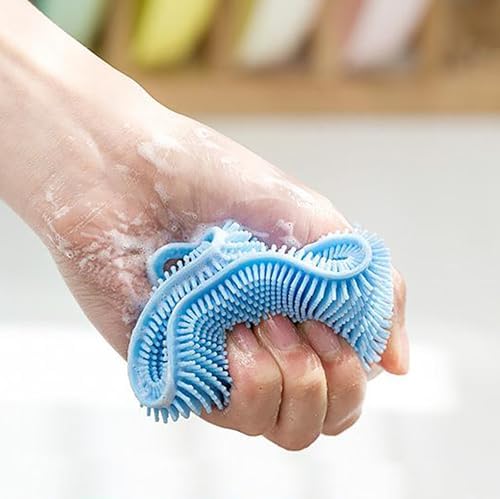 Premium Silicone Dish Scrubbers 7-Pack BPA-Free Kitchen Cleaning Tools for Dishes Vegetables and More