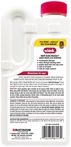 Rust-Oleum Whink 6217 Hair Clog Blaster Drain Clearer 32 oz