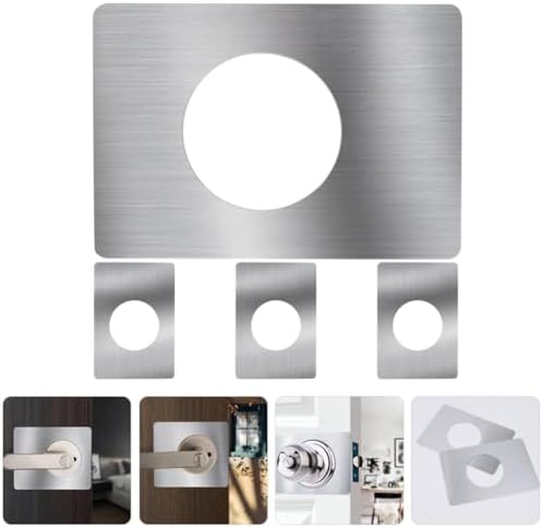 Uonlytech 4PCS Door Lock Repair Board Stainless Steel Door Plate Covers Deadbolt Cover Kick Plate for Home Improvement