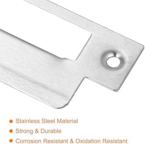 Uexcel Door Strike Plate - 145mm x 40mm Silver