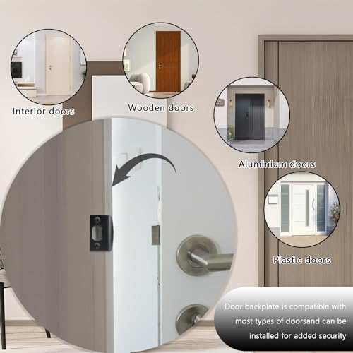 8-Piece Stainless Steel Door Strike Plate Set