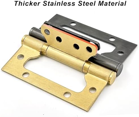 12-Piece Set of Ultra-Sturdy Stainless Steel Door Hinges for Smooth Motion Long-Lasting Durability