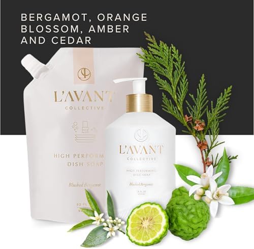 LAVANT Collective Dish Soap 16 oz Modern Design Reusable Glass Plant-Based