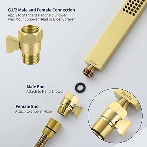 Tenfe Adjustable Shower Flow Controller for Handheld Showers Reliable Rust-Resistant G12 Fit Real-World Tested