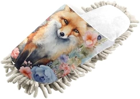 White Watercolor Mop Slippers