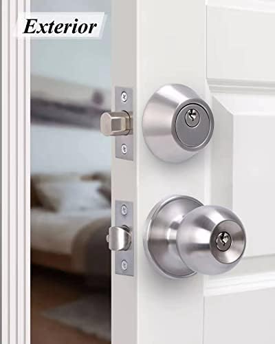 Lanwandeng Front Door Knobs Combo Set