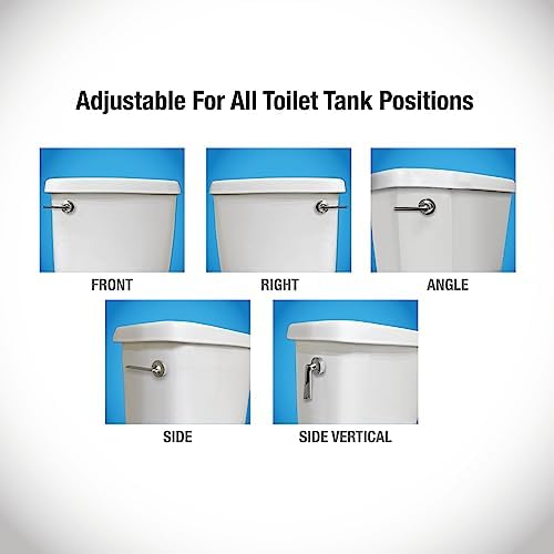 Danco 12046 Replacement Handle with_front AngleSideVertical Mount in Toilet Tank Lever