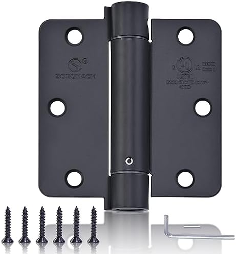 Matte Black Hinges for Doors - Self-Closing Set of 3