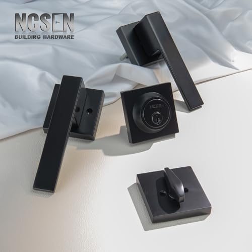 2-Piece Front Door Lock Set with Matte Black Finish